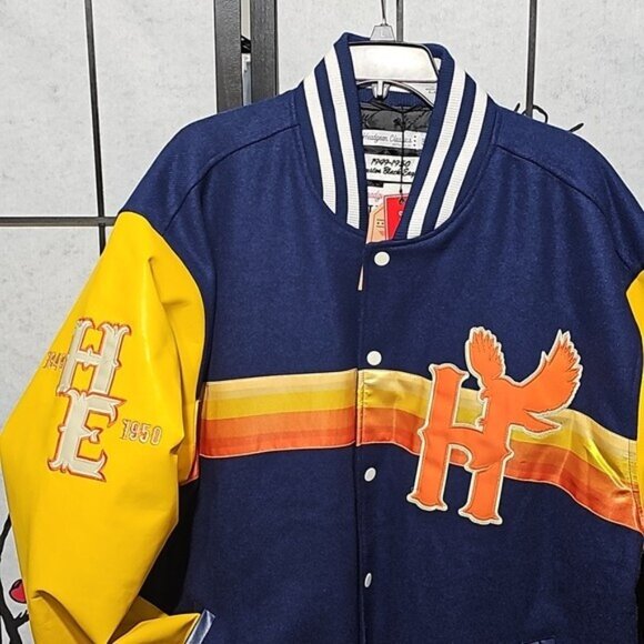 Houston Black Eagles Negro League Varsity Bomber Jacket Coat Size 4XL NWT - Picture 3 of 8